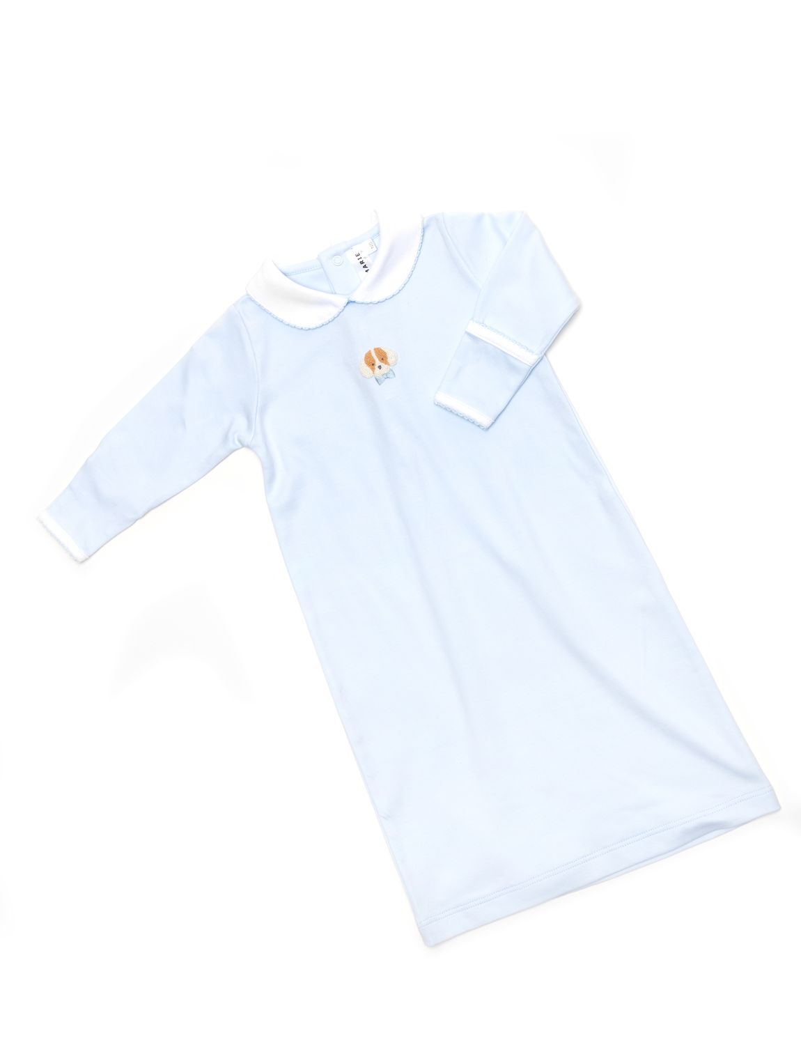 Spotted Puppy Pima Day Gown, Blue
