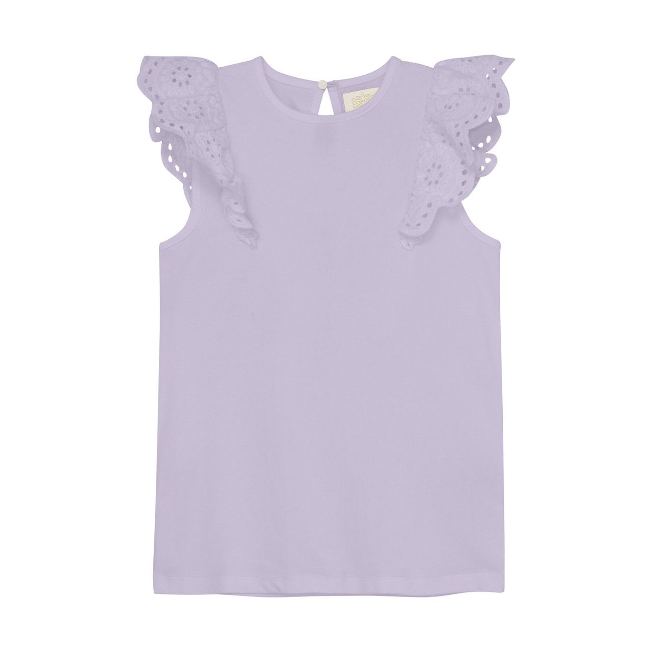 Top with Lace Cap Sleeve, Lavender