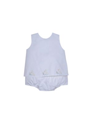 White Bailey Diaper Set, Chicks