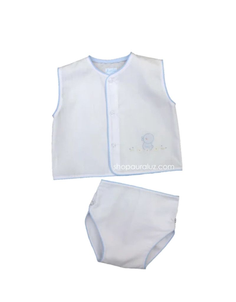 White/Blue Duck Diaper Set