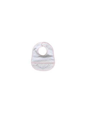 Terry Cloth Bib with Floral Embroidery
