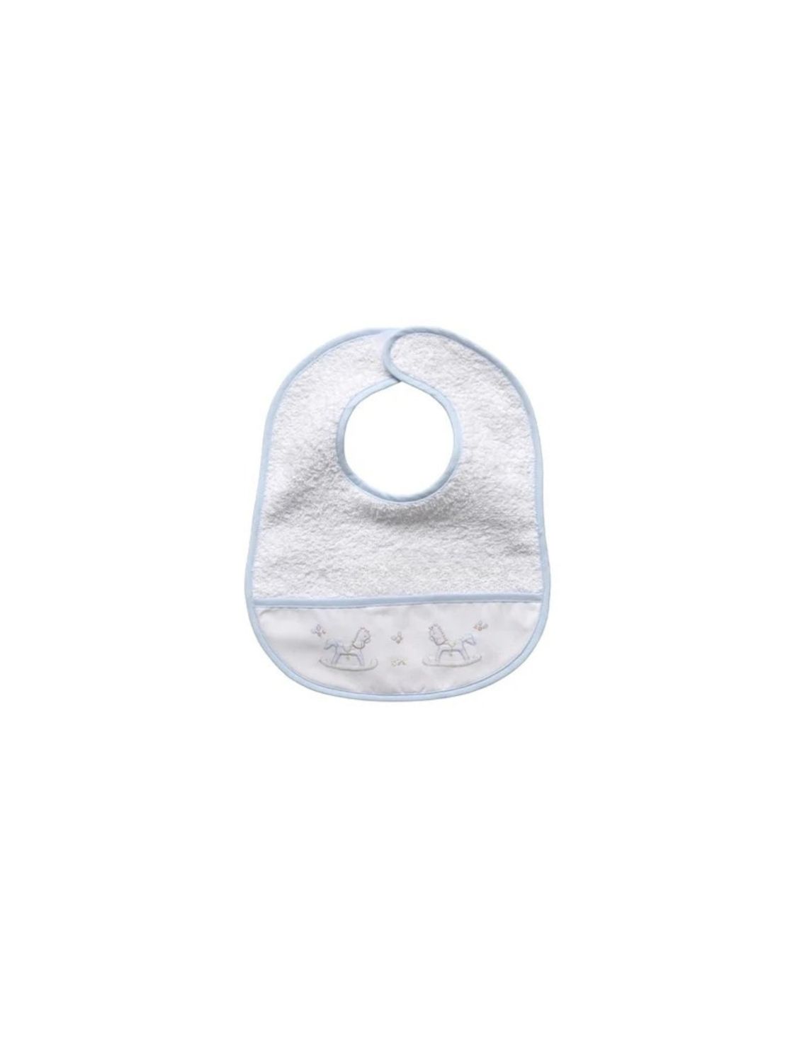 Terry Cloth Bib with Horse Embroidery