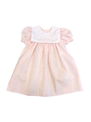 Pink Square Collar Bow SS Dress