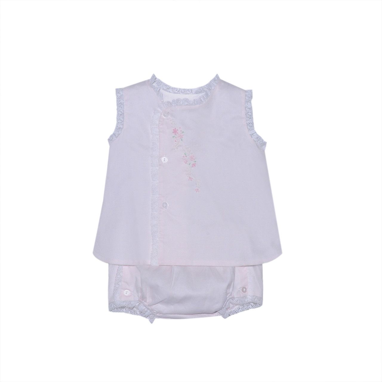 Pink Blanche Floral Diaper Set