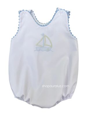 White/Blue Bubble, Sailboat