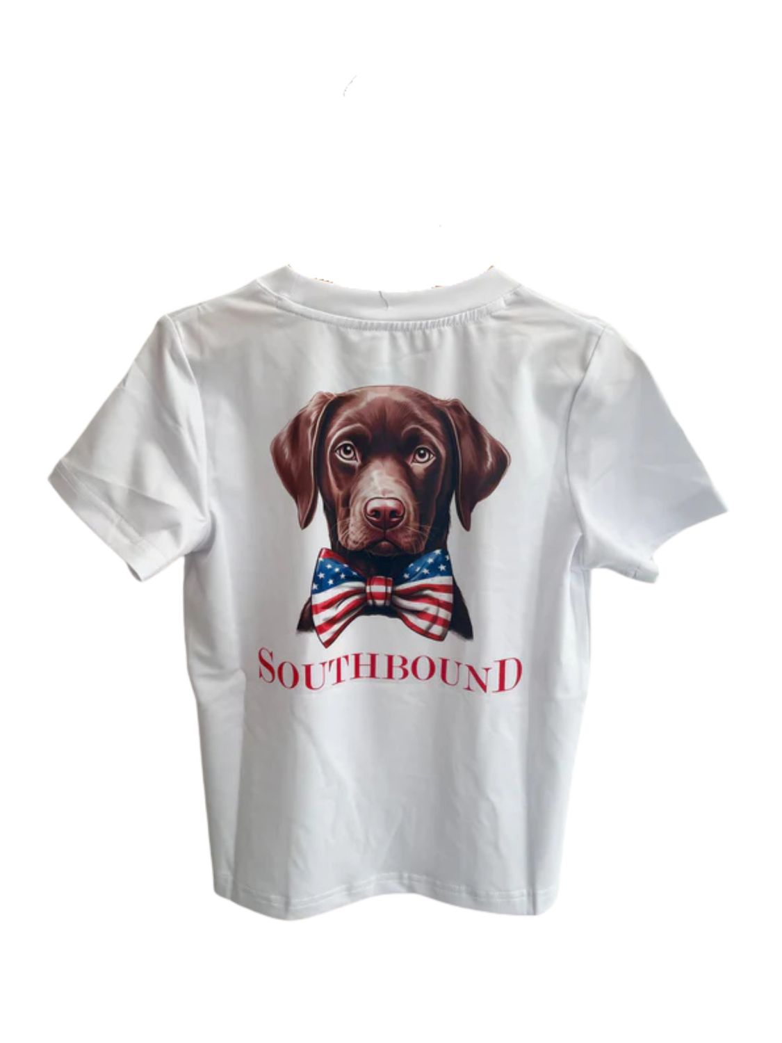 White American Flag Bow Tie Lab Tee