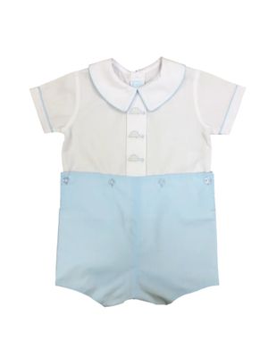 Blue and White Boysuit w/ Cars