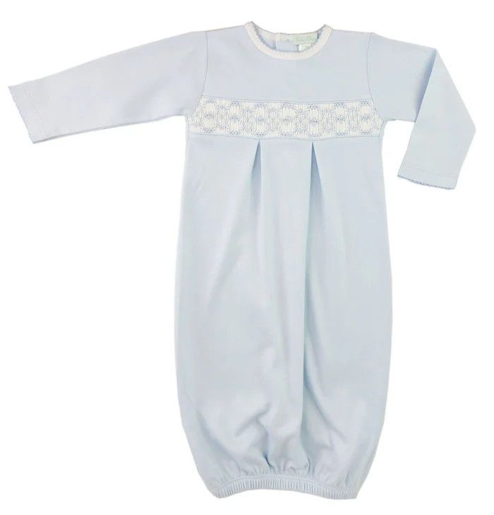 Blue Smocked Boy Daygown