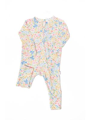 Multi Colored Flowers Bamboo Zip Sleep Romper