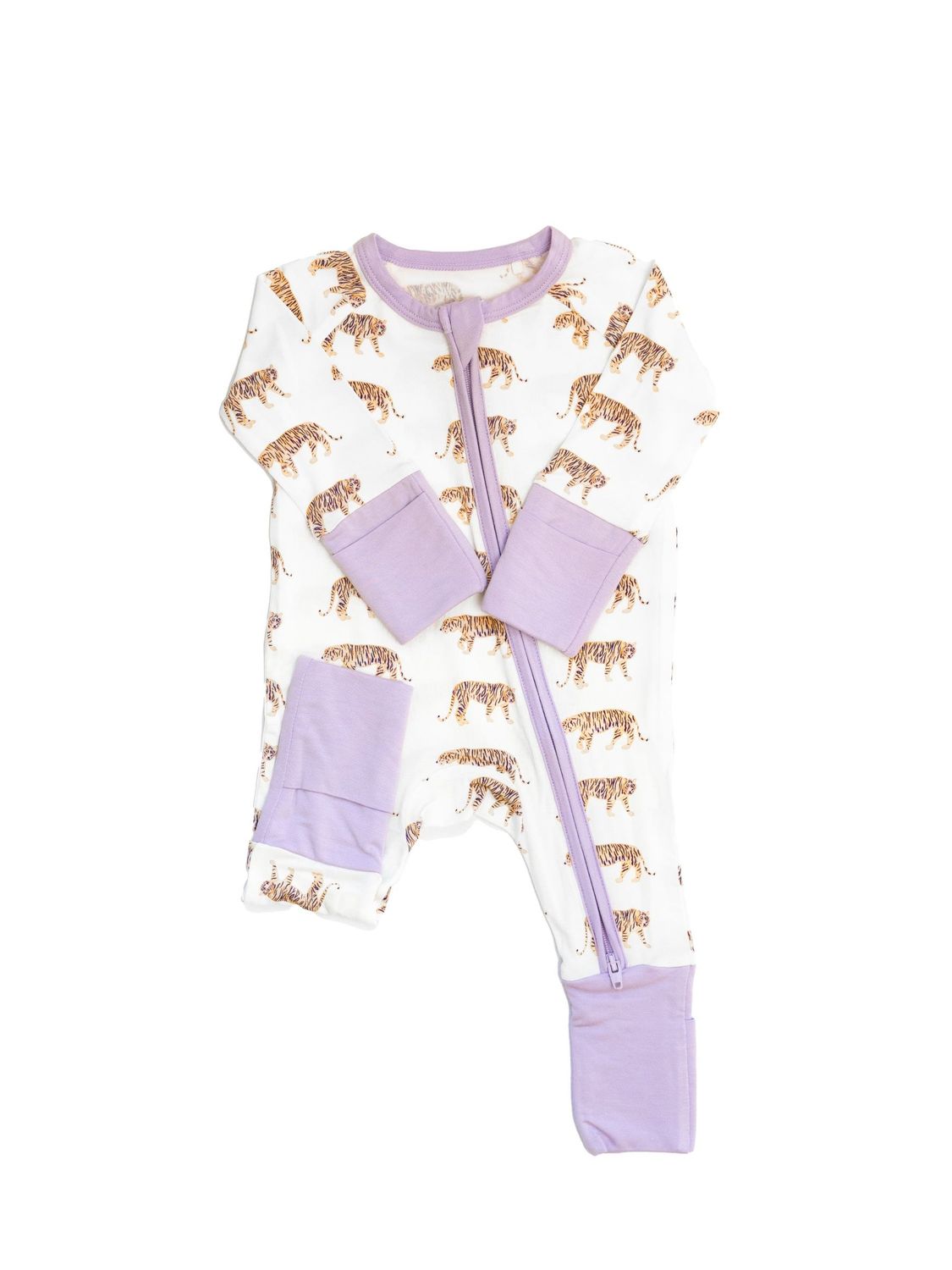 Tiger Bamboo Zip Sleep Romper