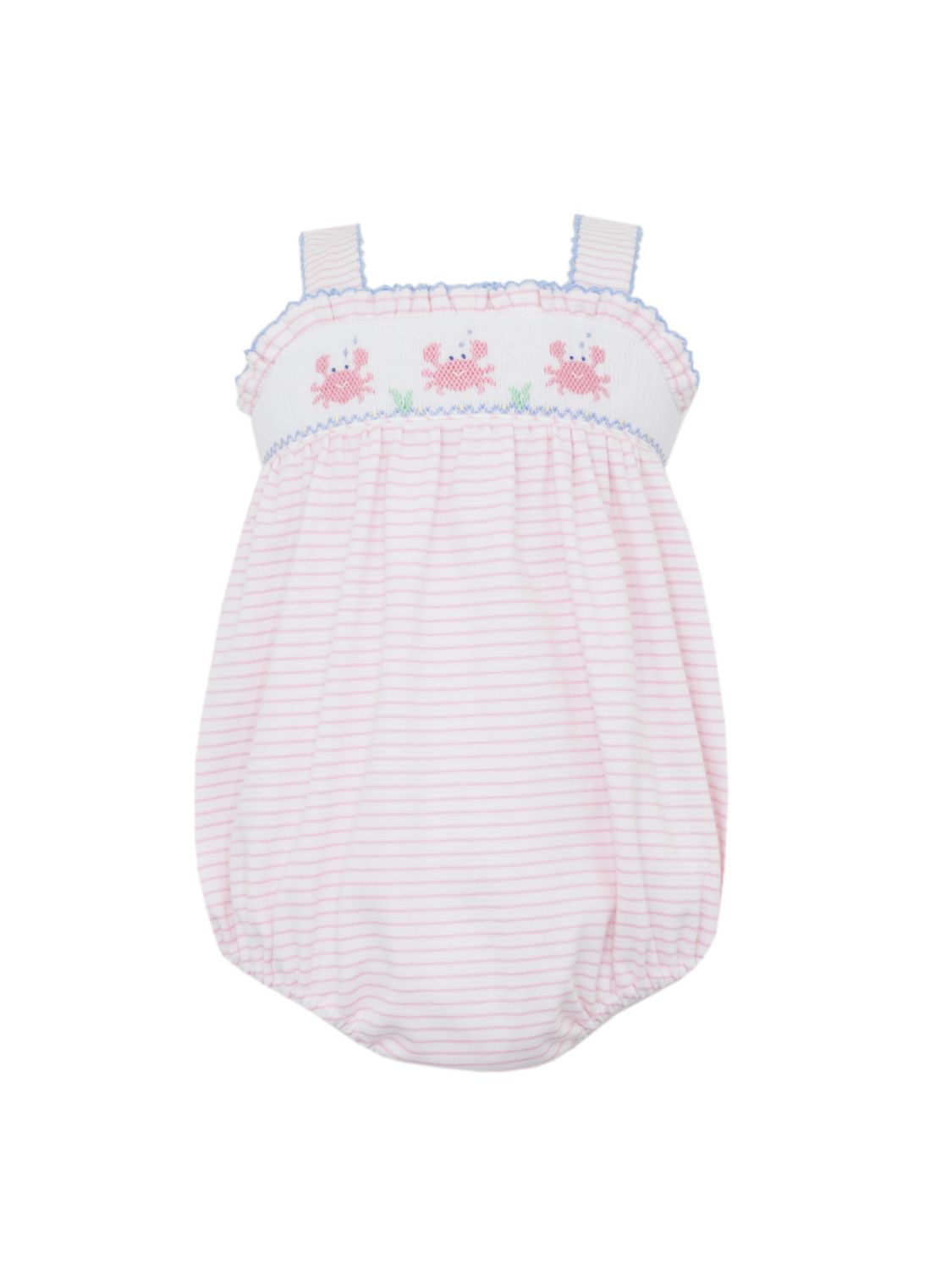 Pink Stripe Knit Sun Bubble, Crab Smock