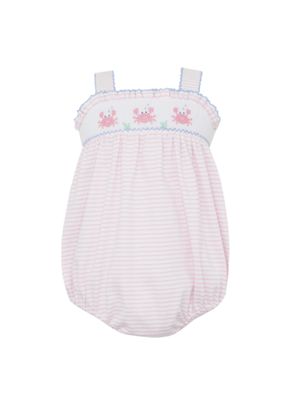 Pink Stripe Knit Sun Bubble, Crab Smock