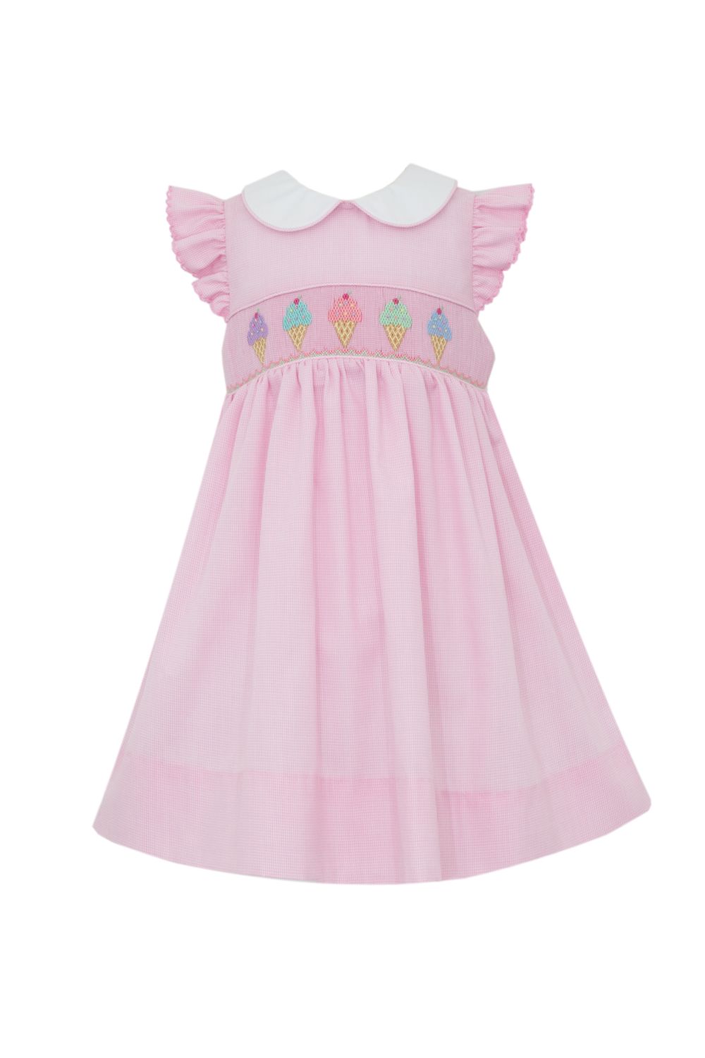 Pink Microcheck Sundress, Ice Cream Smock