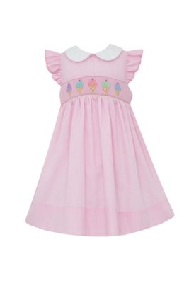 Pink Microcheck Sundress, Ice Cream Smock