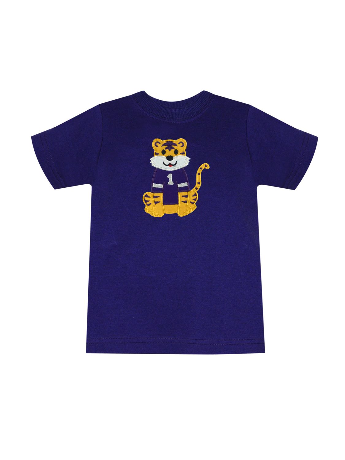 Tiger Applique Purple Shirt
