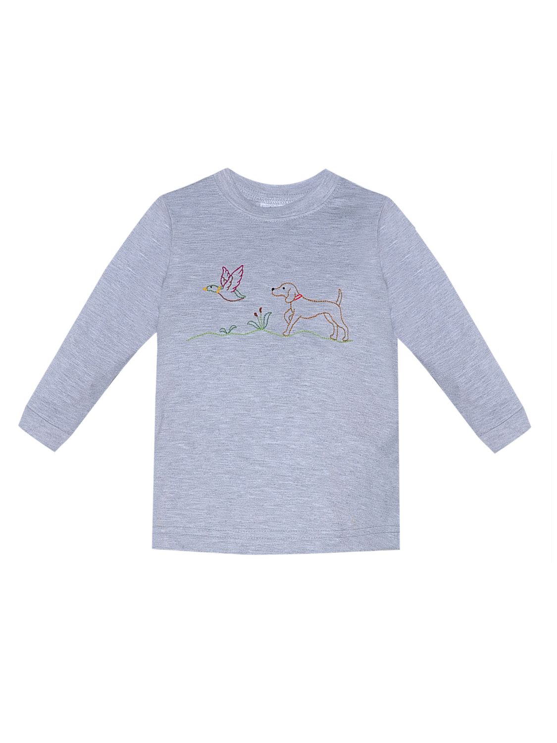 Houston Grey Shirt, Dog w/ Mallard Duck