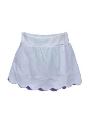 Light Blue Scallop Pima Skort