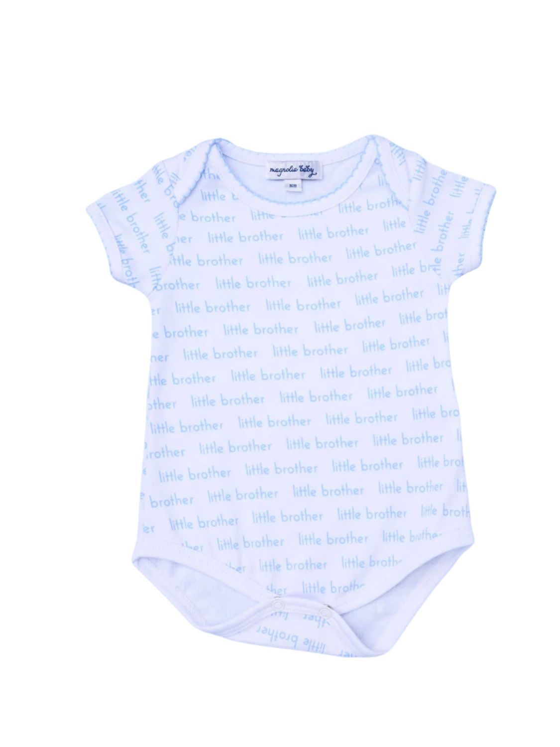 Little Brother Printed Bodysuit-Blue