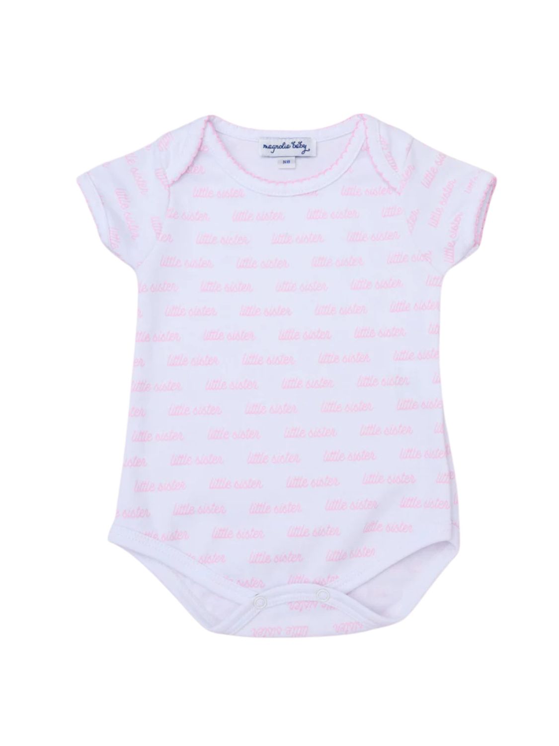 Little Sister Printed Bodysuit-Pink