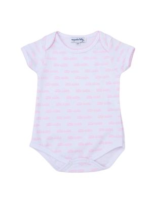 Little Sister Printed Bodysuit-Pink