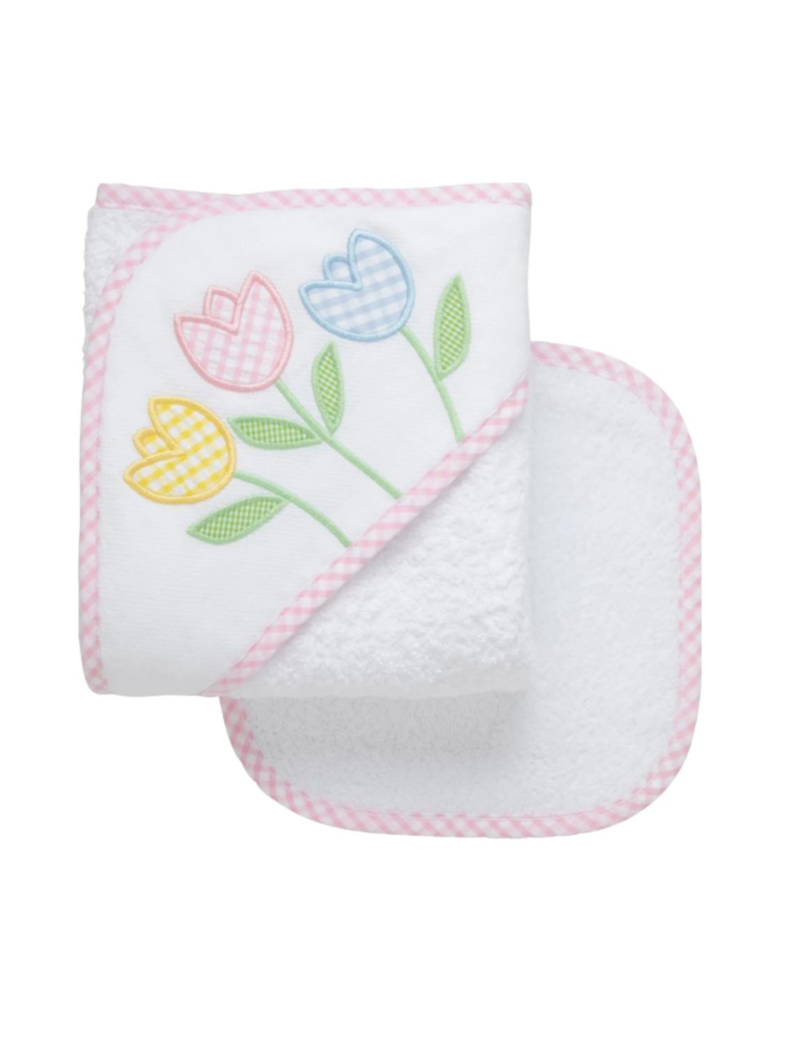 Hooded Towel and Washcloth Set, Tulip