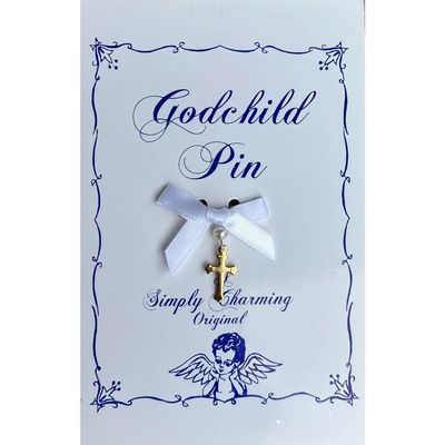 God Child Pin W/Gold Cross