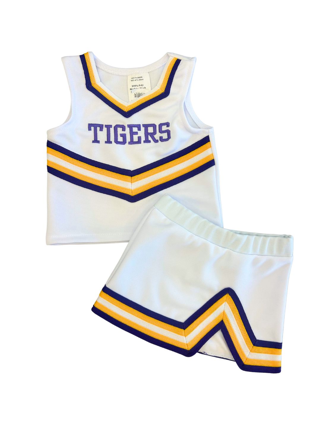 LSU Cheer 2 Piece White 