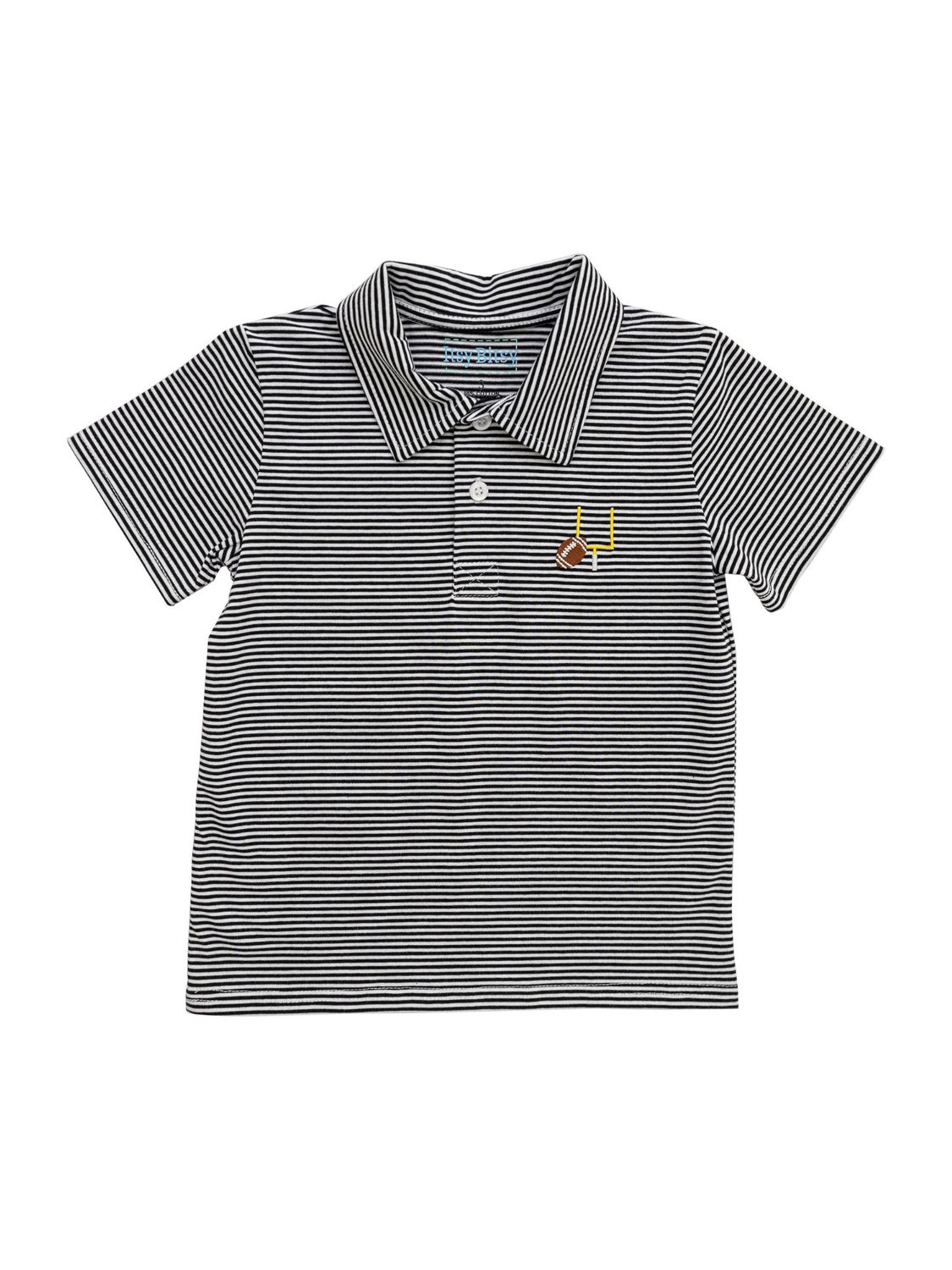 Black Stripe Game Day Polo, Goal Post