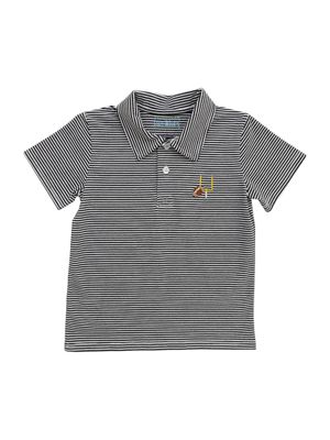 Black Stripe Game Day Polo, Goal Post