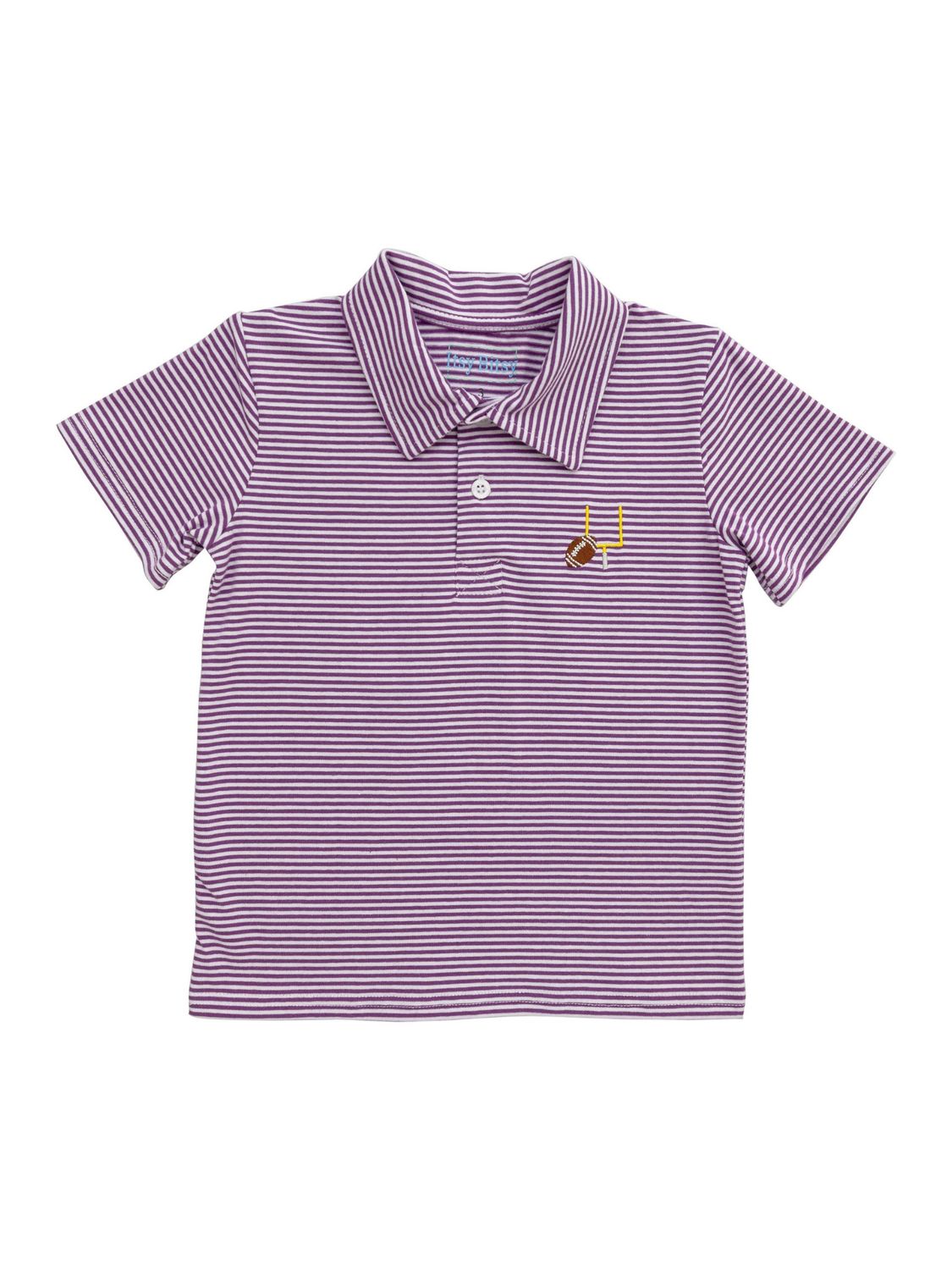 Purple Stripe Game Day Polo, Goal Post