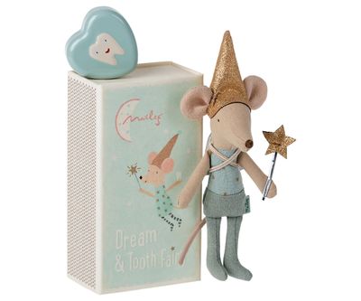 Tooth Fairy Mouse in Matchbox-Blue