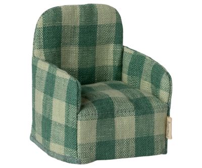 Folding Chair, Mouse-Green Check