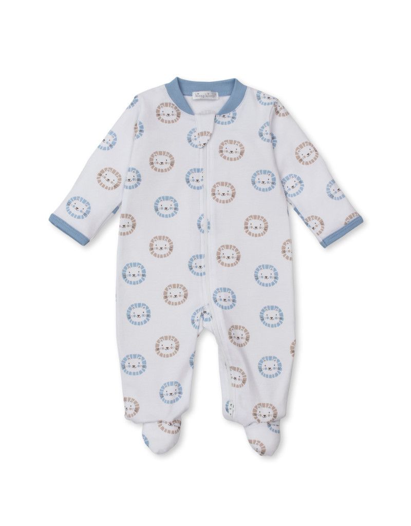 Footie with Zip Print, Mighty Lions