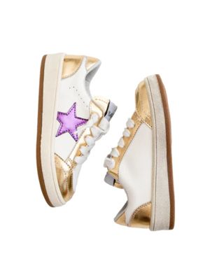 Purple &amp; Gold Star Sneakers