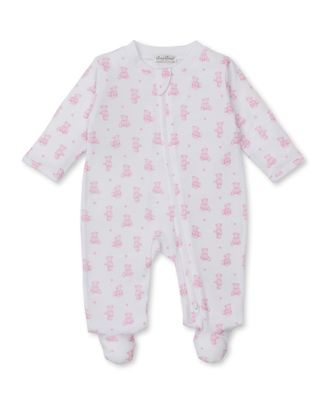 Pink Teddy Bear Time Footie w/ Zip