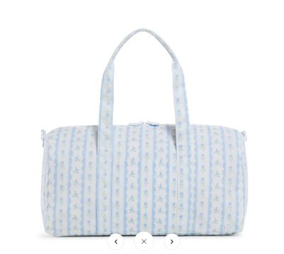 Weekender Duffel - Ribbon Floral Blue