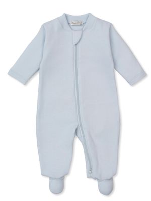 Light Blue Jacquard Zip Footie