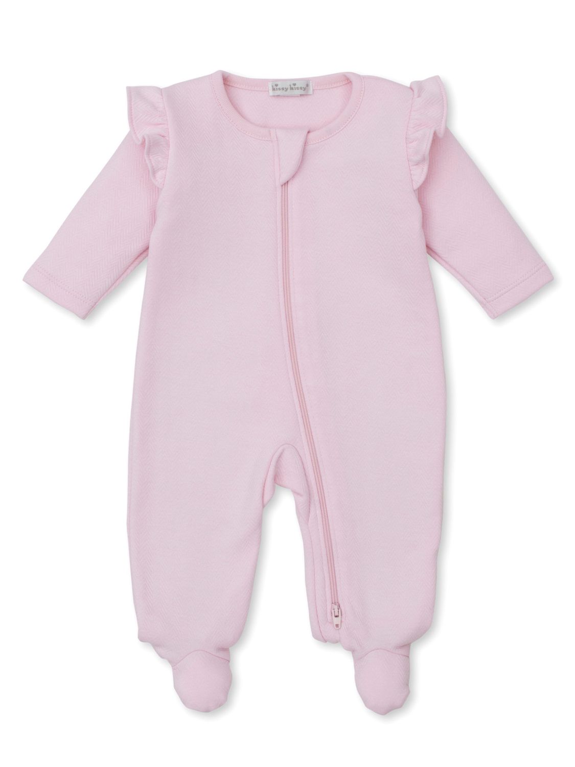 Pink Jacquard Zip Footie