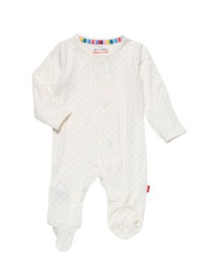 Pin Dot Cream Footie