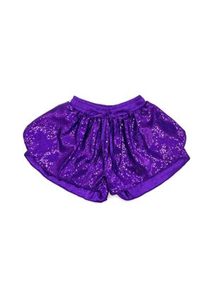 Purple Sequins Butterfly Shorts
