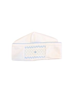 Blue Trimmed Hand Smocked Hat