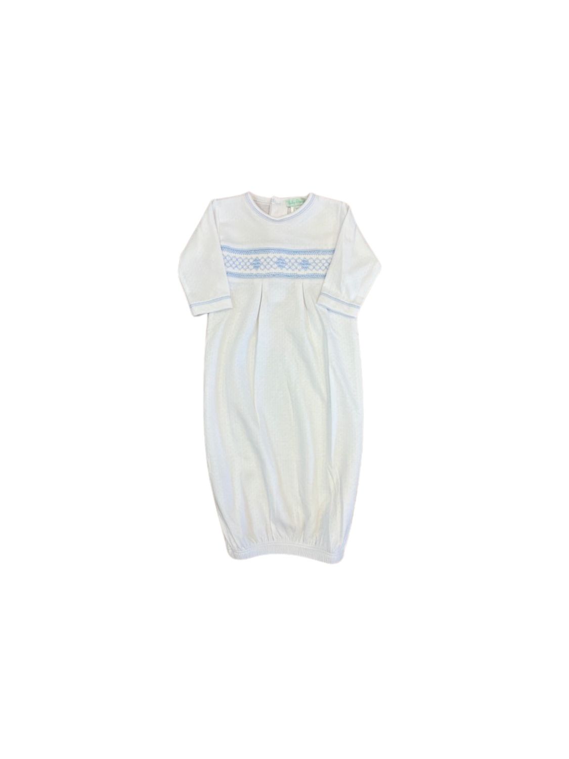 Blue Trim Jacquard Gown NB