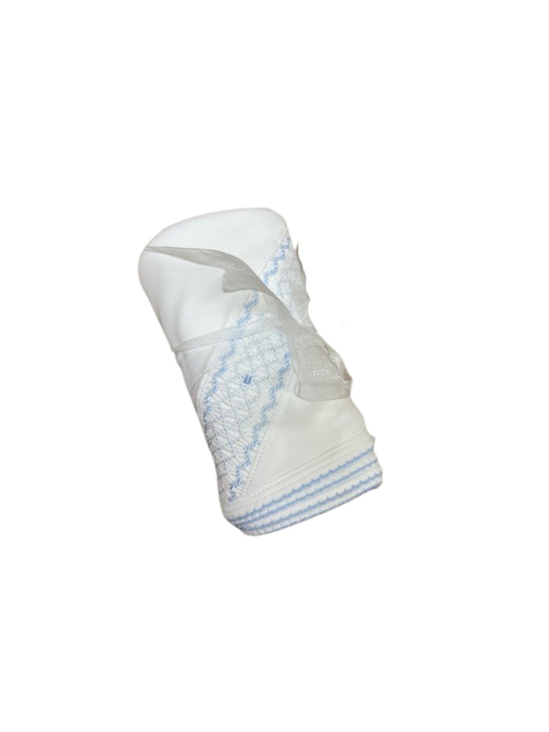 Blue Trimmed Hand Smocked Blanket