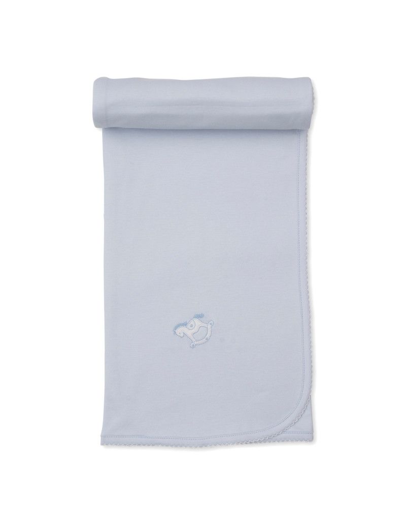 Riding Rockers Blanket, Light Blue