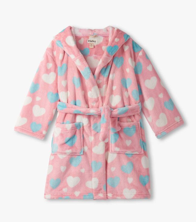 Big Hearts Fuzzy  Fleece Robe   