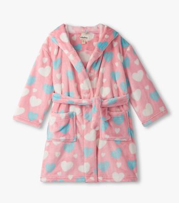 Big Hearts Fuzzy  Fleece Robe   