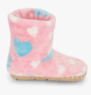 Big Heart Fleece Fuzzy Slipper