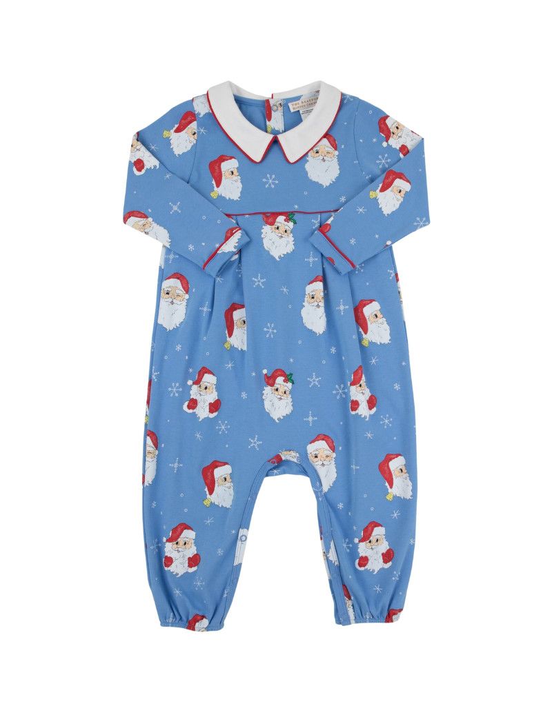 LS Barbados Blue Bradford Romper, Dear Santa