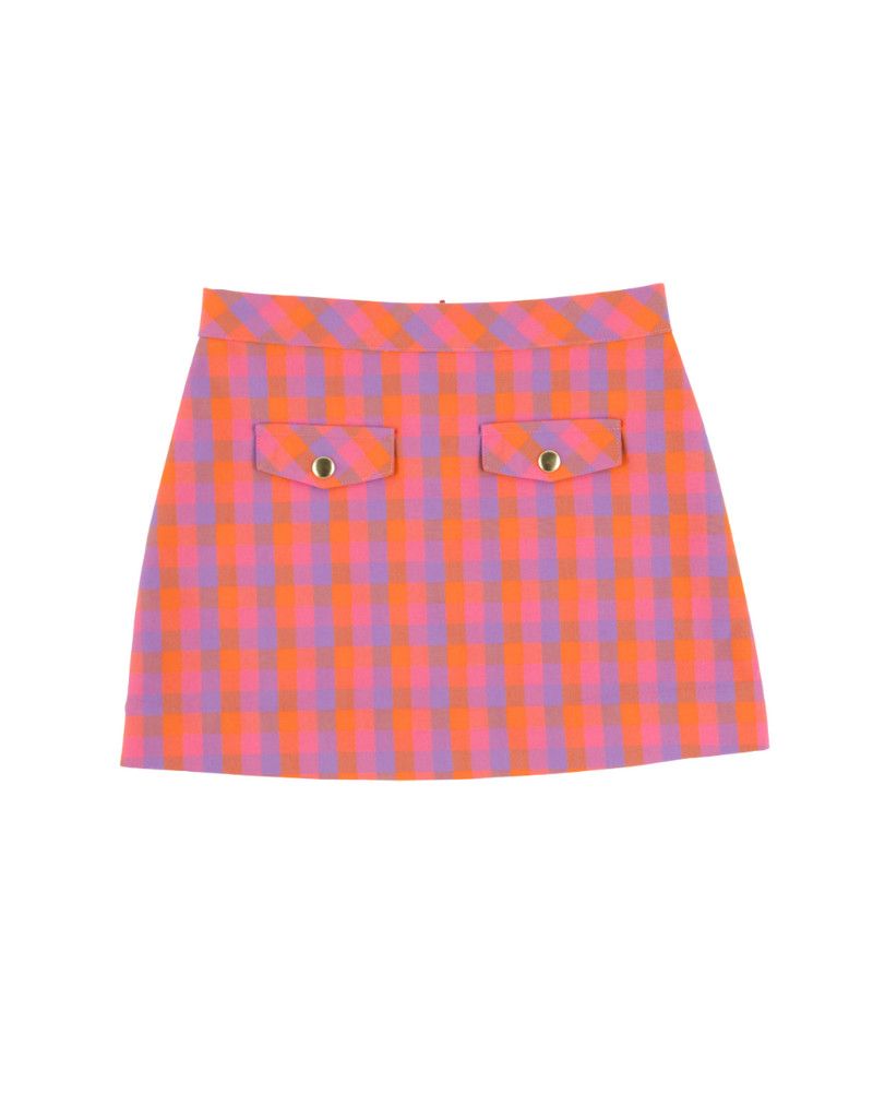 Perrin Pocket Skirt, Autumn Punch Plaid