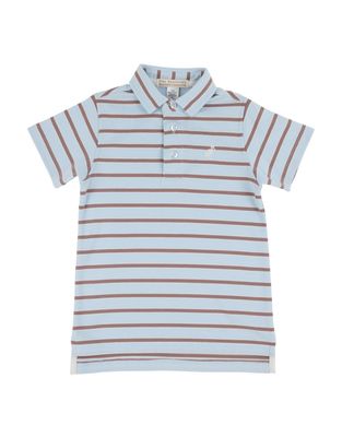 Prim and Proper Polo SS, Buckhead Blue &amp; Pearl Stripe